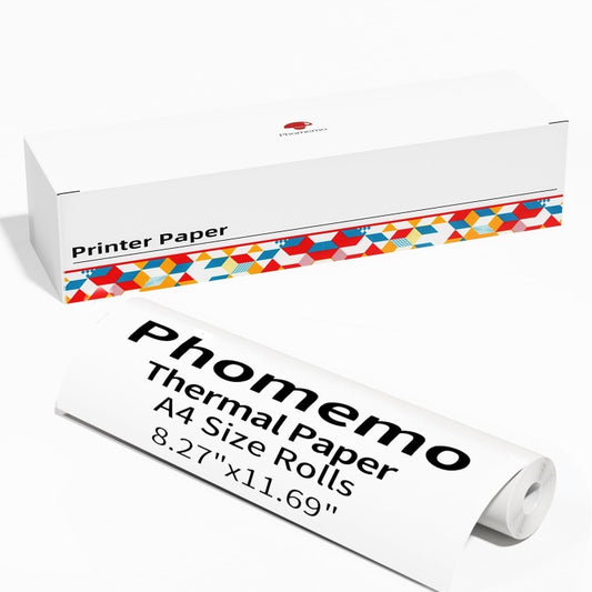 Phomemo 1 Roll A4 Thermal Paper  Use With M08F Printer Holder For M832/M833/M834/M835/P831/Q302 Printer - Printing Paper by Phomemo | Online Shopping UK | buy2fix