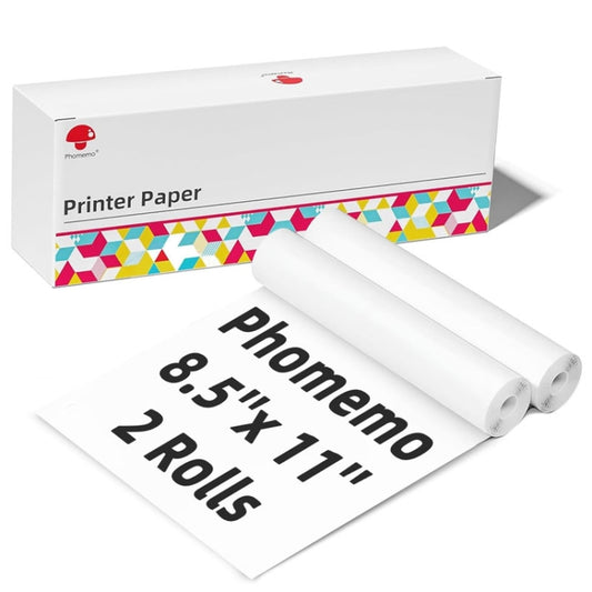 Phomemo 2 Rolls Letter Thermal Paper Use With M08F Printer Holder For M832/M833/M834/M835/P831/Q302 Printer - Printing Paper by Phomemo | Online Shopping UK | buy2fix