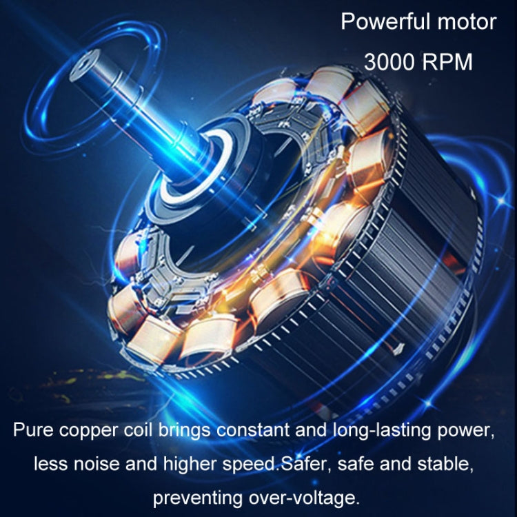 USB Charging Digital Display Handheld Turbo Fan Portable Foldable Buckle Small Fan(Blue) by buy2fix