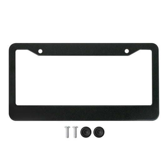 American Standard Aluminum Alloy License Plate Frame Including Accessories, Specification: Round Hole Aluminum Black - License Plate Covers & Frames by buy2fix | Online Shopping UK | buy2fix