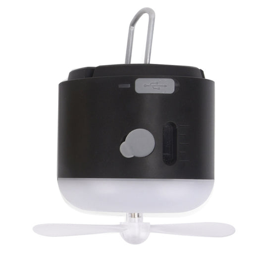 Outdoor Camping Tent Hanging Ambient Light Magnetic Spray Humidification Fan(Black) by buy2fix