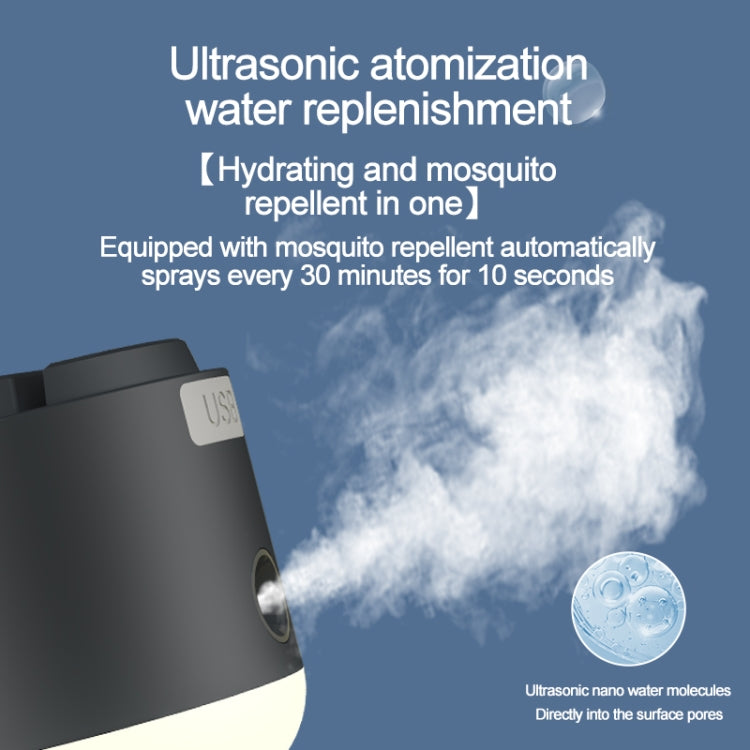 Outdoor Camping Tent Hanging Ambient Light Magnetic Spray Humidification Fan(White) by buy2fix