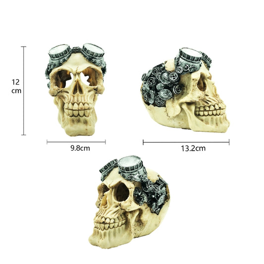 Fish Tank Aquarium Decoration Spider Lizard Snake Python Skull Breeding House Hiding Ornament(Glasses Skull) - Reptile Supplies by buy2fix | Online Shopping UK | buy2fix