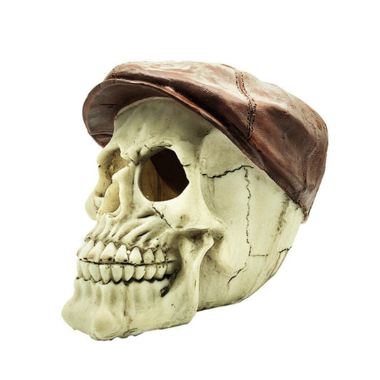 Fish Tank Aquarium Decoration Spider Lizard Snake Python Skull Breeding House Hiding Ornament(Hat Skull) - Reptile Supplies by buy2fix | Online Shopping UK | buy2fix