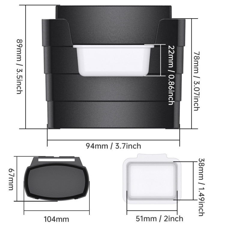 Car-Mounted French Fries Cup Holder Storage Box Multifunctional Trash Can, Model: SD-1019B With Seasoning Box by buy2fix