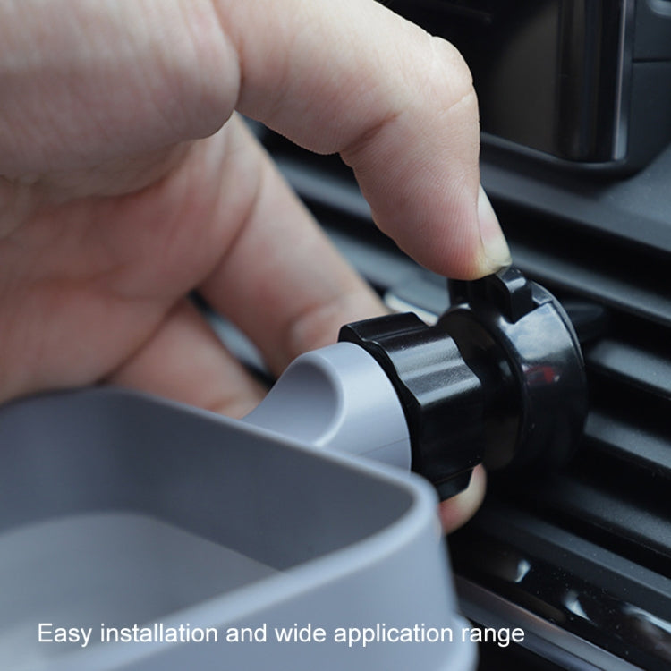 2 in 1 Car Fries Sauce Rack Air Vent Storage Box(Gray White) by buy2fix