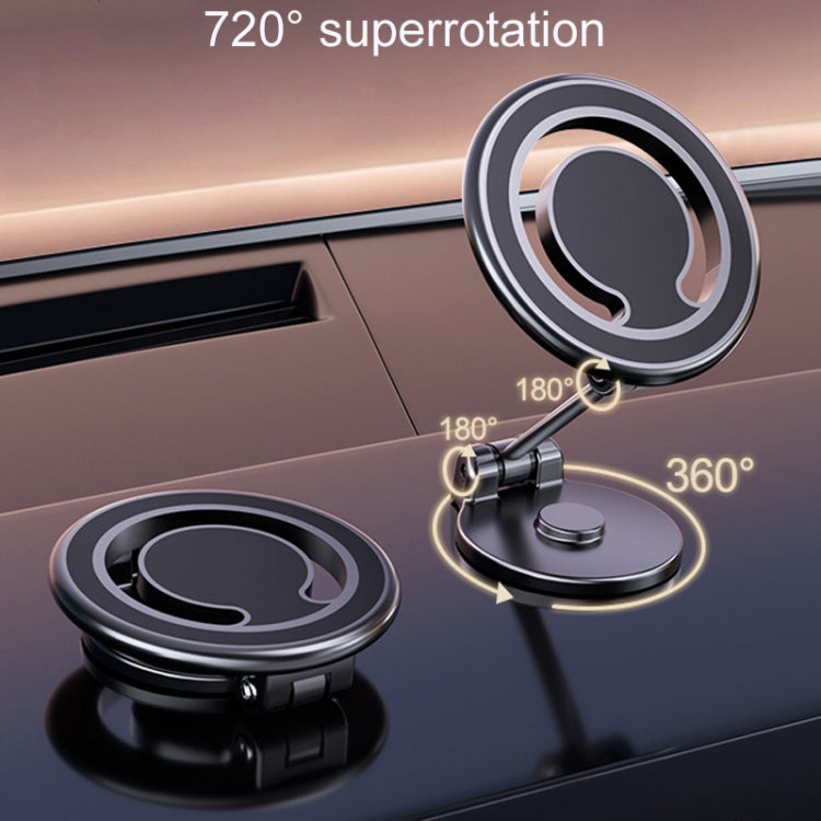 D33 Magnetic Folding Car Phone Holder Rotatable Dashboard Stick-On Navigation Stand by buy2fix