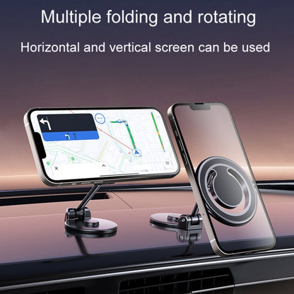 D33 Magnetic Folding Car Phone Holder Rotatable Dashboard Stick-On Navigation Stand by buy2fix