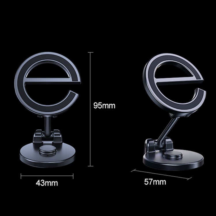 D38 Letter E Magnetic Folding Car Phone Holder Rotatable Dashboard Stick-On Navigation Stand by buy2fix