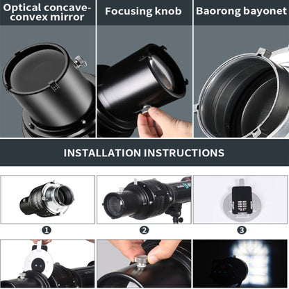 Optical Snoot Photo Studio Accessory for Flash Lamp with Bowens Mount by buy2fix