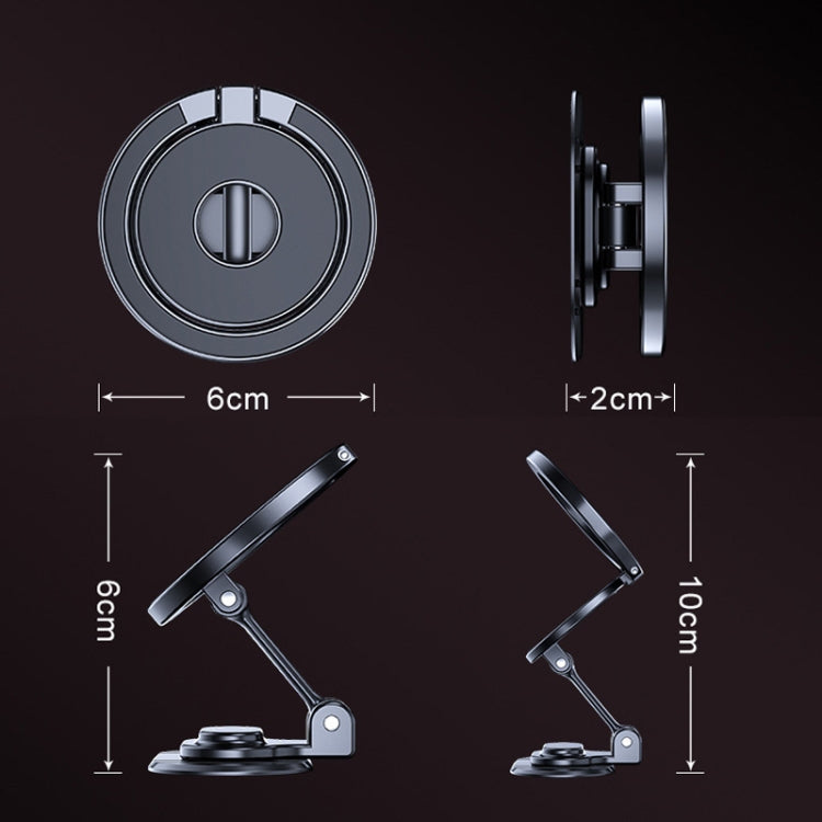 D50-1 Magnetic Folding Car Phone Holder Rotatable Dashboard Stick-On Navigation Stand by buy2fix