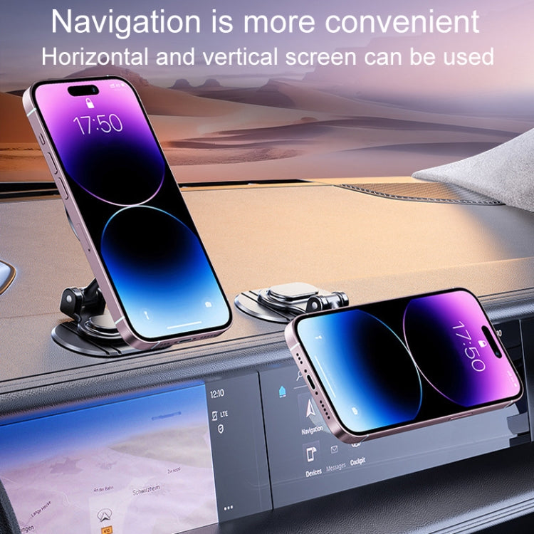 D50-1 Magnetic Folding Car Phone Holder Rotatable Dashboard Stick-On Navigation Stand by buy2fix
