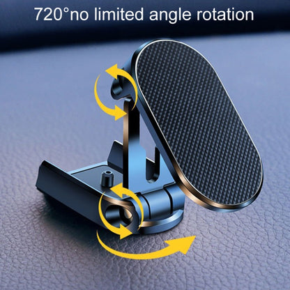 D11 Magnetic Folding Car Phone Holder Rotatable Dashboard Stick-On Navigation Stand(Silver Frosted) by buy2fix