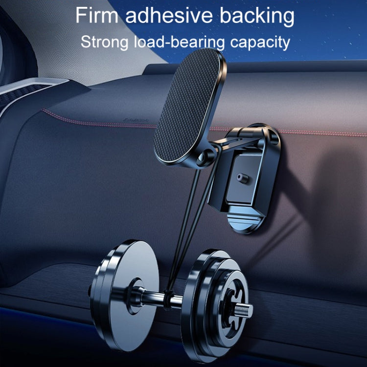 D11 Magnetic Folding Car Phone Holder Rotatable Dashboard Stick-On Navigation Stand(Silver Frosted) by buy2fix