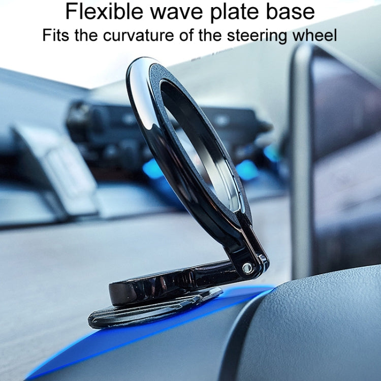 D21 Magnetic Folding Car Phone Holder Rotatable Steering Wheel Stick-On Navigation Stand by buy2fix