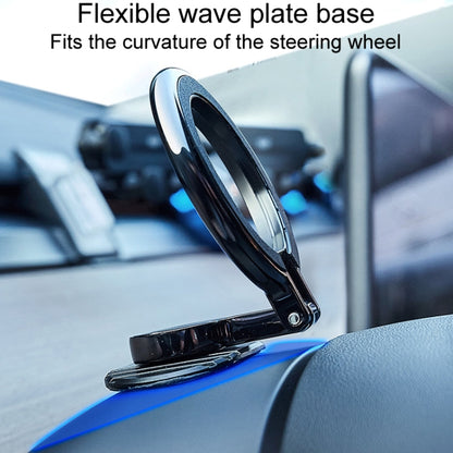 D21 Magnetic Folding Car Phone Holder Rotatable Steering Wheel Stick-On Navigation Stand by buy2fix