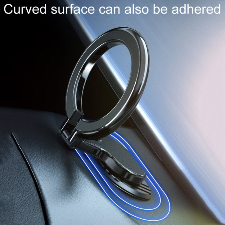 D21 Magnetic Folding Car Phone Holder Rotatable Steering Wheel Stick-On Navigation Stand by buy2fix