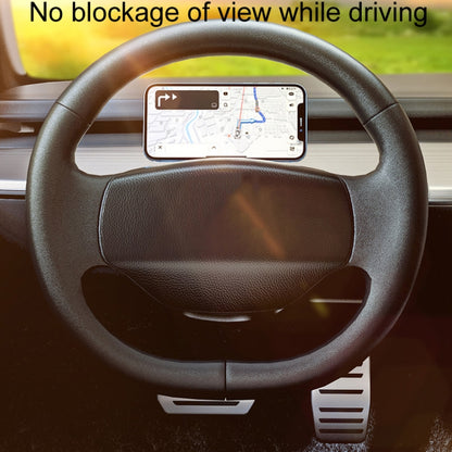 D21 Magnetic Folding Car Phone Holder Rotatable Steering Wheel Stick-On Navigation Stand by buy2fix