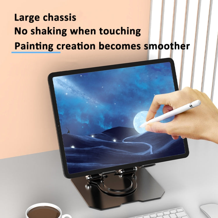 Metal Cooling Tablet Stand Rotatable Adjustable Base Support(Silver) - Desktop Holder by buy2fix | Online Shopping UK | buy2fix