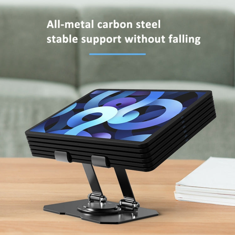 Metal Cooling Tablet Stand Rotatable Adjustable Base Support(Silver) - Desktop Holder by buy2fix | Online Shopping UK | buy2fix
