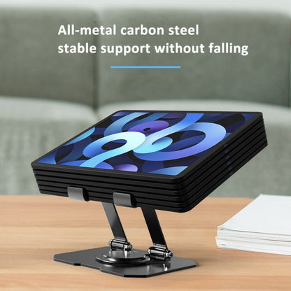 Metal Cooling Tablet Stand Rotatable Adjustable Base Support(Silver) - Desktop Holder by buy2fix | Online Shopping UK | buy2fix