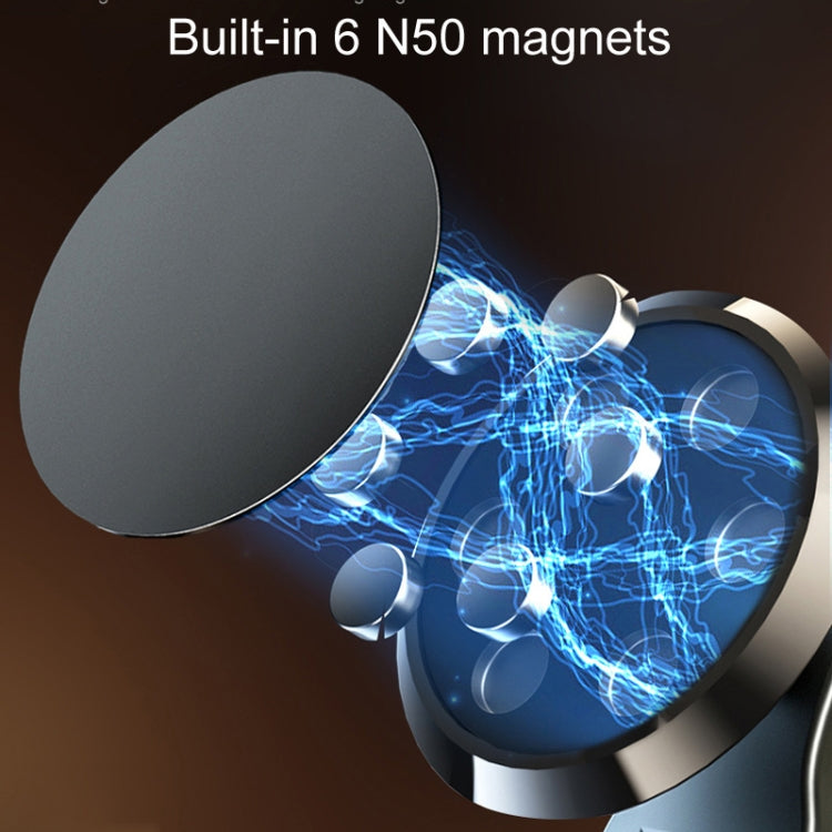 D30 Foldable Suspension Car Phone Holder Magnetic Adhesive Type Metal Navigation Stand by buy2fix