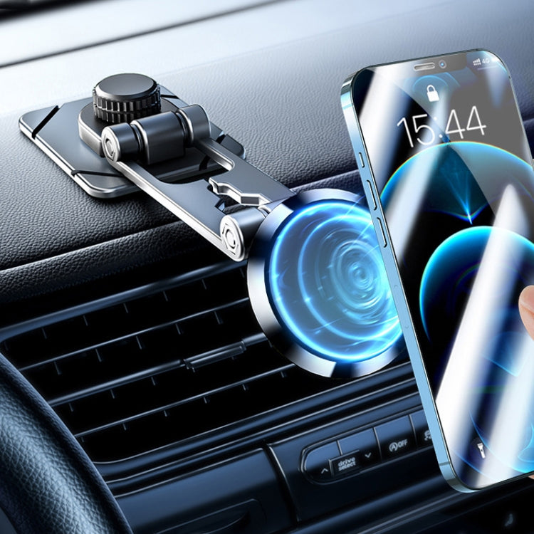D30 Foldable Suspension Car Phone Holder Magnetic Adhesive Type Metal Navigation Stand by buy2fix
