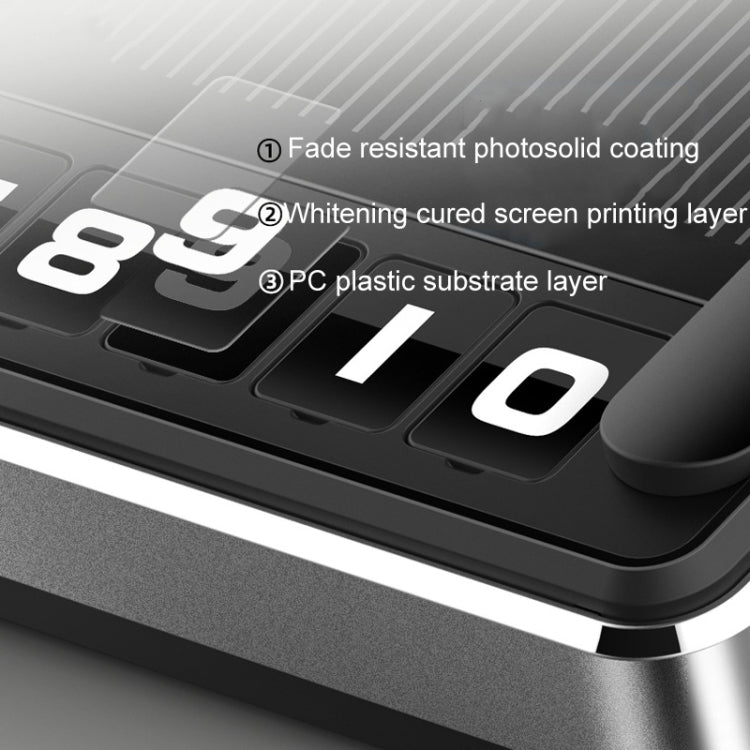 Car Temporary Parking License Plate Solar Rechargeable Luminous Parking Card(Black) by buy2fix