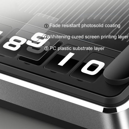 Car Temporary Parking License Plate Solar Rechargeable Luminous Parking Card(Black) by buy2fix