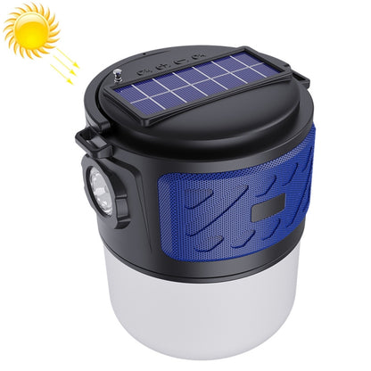 DV-V12 Outdoor Solar Camping Light FM Card Bluetooth Speaker(Blue) by buy2fix