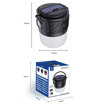 DV-V12 Outdoor Solar Camping Light FM Card Bluetooth Speaker(Blue) by buy2fix