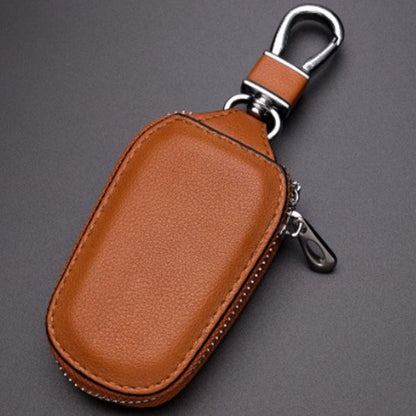 Leather Men Multifunctional Car Key Bag Large Capacity Universal Waist Hanging Key Storage Bag(Brown) by buy2fix