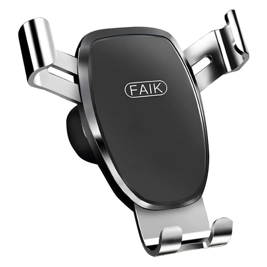 FAIK Car Cell Phone Holder Air Vent Triangle Gravity Sensor Car Phone Bracket, Color: Silver Frosted Model - Universal Car Holders by FAIK | Online Shopping UK | buy2fix