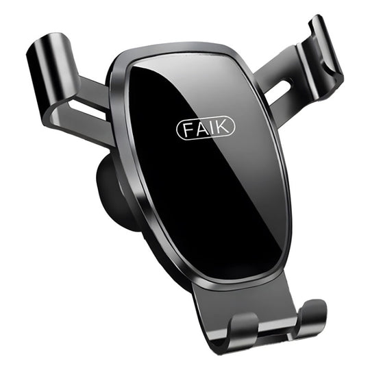 FAIK Car Cell Phone Holder Air Vent Triangle Gravity Sensor Car Phone Bracket, Color: Black Mirror Model