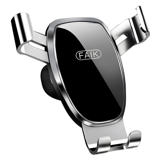 FAIK Car Cell Phone Holder Air Vent Triangle Gravity Sensor Car Phone Bracket, Color: Silve Mirror Model - Universal Car Holders by FAIK | Online Shopping UK | buy2fix