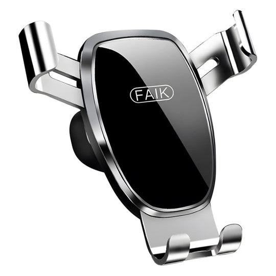 FAIK Car Cell Phone Holder Air Vent Triangle Gravity Sensor Car Phone Bracket, Color: Silve Mirror Model