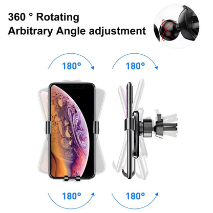 FAIK Car Cell Phone Holder Air Vent Triangle Gravity Sensor Car Phone Bracket, Color: Black Frosted Model - Universal Car Holders by FAIK | Online Shopping UK | buy2fix