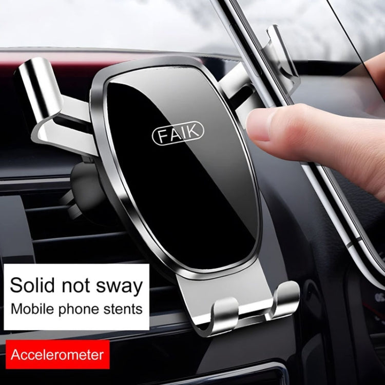 FAIK Car Cell Phone Holder Air Vent Triangle Gravity Sensor Car Phone Bracket, Color: Black Frosted Model - Universal Car Holders by FAIK | Online Shopping UK | buy2fix