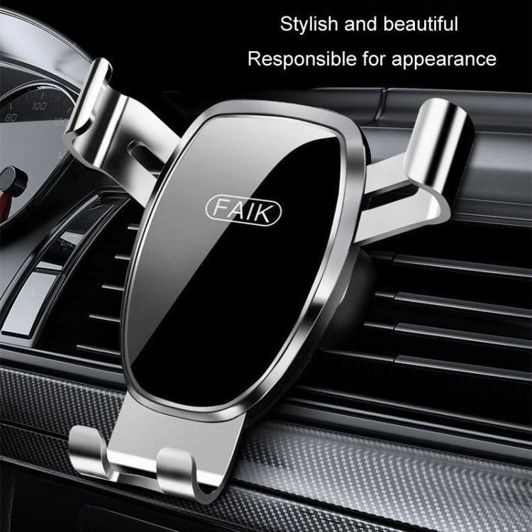 FAIK Car Cell Phone Holder Air Vent Triangle Gravity Sensor Car Phone Bracket, Color: Black Frosted Model - Universal Car Holders by FAIK | Online Shopping UK | buy2fix