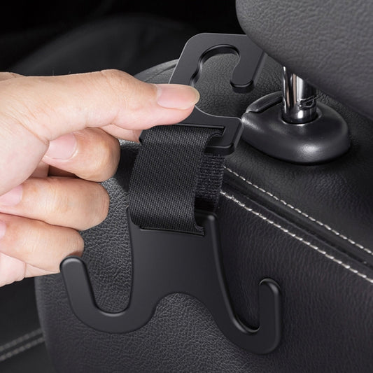 Car Electrical Bike Dual Hooks Stroller Portable Multi-Purpose Pole Hangers(Black) by buy2fix