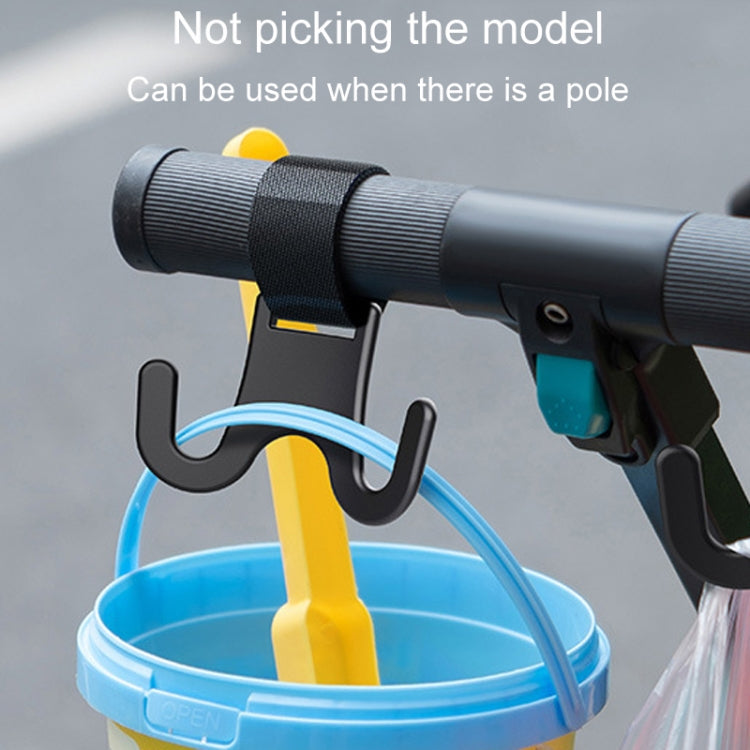 Car Electrical Bike Dual Hooks Stroller Portable Multi-Purpose Pole Hangers(Black) by buy2fix