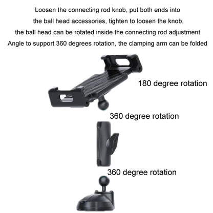 Multifunctional Car Dashboard Mobile Phone Folding Holder, Style: Folding Back Clip+Metal Oval Ball by buy2fix