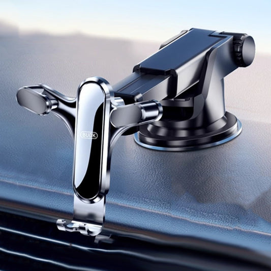 BUDK Triangle Gravity Sensor Car Phone Bracket Car Air Vent Navigation Holder, Model: Suction Cup Base Model - Universal Car Holders by BUDK | Online Shopping UK | buy2fix
