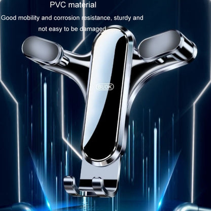 BUDK Triangle Gravity Sensor Car Phone Bracket Car Air Vent Navigation Holder, Model: Hook Model - Universal Car Holders by BUDK | Online Shopping UK | buy2fix
