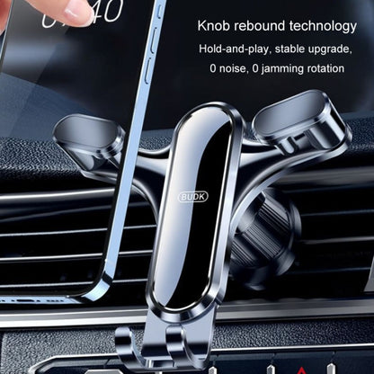 BUDK Triangle Gravity Sensor Car Phone Bracket Car Air Vent Navigation Holder, Model: Hook Model - Universal Car Holders by BUDK | Online Shopping UK | buy2fix