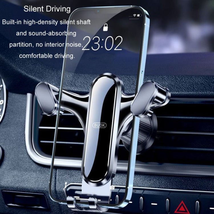 BUDK Triangle Gravity Sensor Car Phone Bracket Car Air Vent Navigation Holder, Model: Hook Model - Universal Car Holders by BUDK | Online Shopping UK | buy2fix