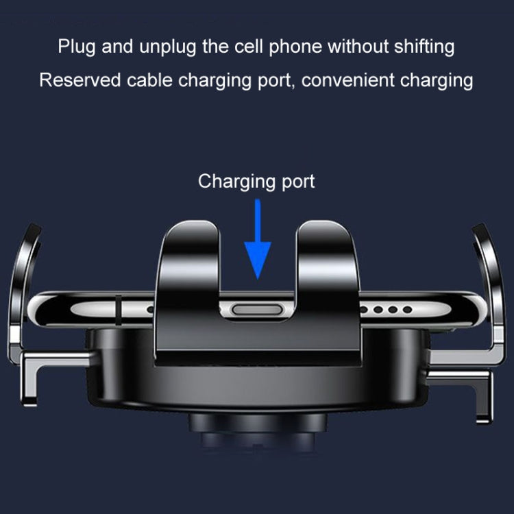 BUDK Anti-shake Car Phone Bracket Car Navigation Air Vent Fixed Gravity Support Stand(Black) - Universal Car Holders by BUDK | Online Shopping UK | buy2fix