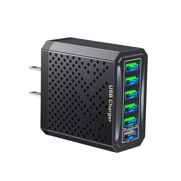 6-Ports Multifunctional Quick Charging USB Travel Charger Power Adapter, Model: Black US Plug by buy2fix