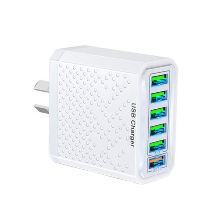 6-Ports Multifunctional Quick Charging USB Travel Charger Power Adapter, Model: White AU Plug by buy2fix