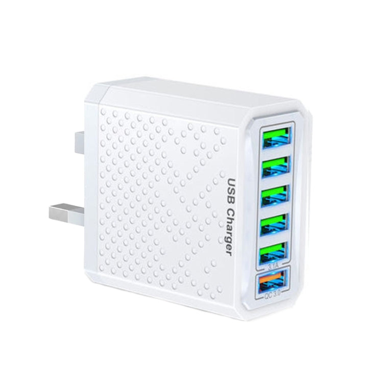 6-Ports Multifunctional Quick Charging USB Travel Charger Power Adapter, Model: White UK Plug by buy2fix